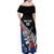 Custom New Zealand Auckland Cricket Family Matching Off Shoulder Maxi Dress and Hawaiian Shirt With Maori Pattern