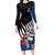 Custom New Zealand Auckland Cricket Long Sleeve Bodycon Dress With Maori Pattern