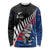 Custom New Zealand Auckland Cricket Long Sleeve Shirt With Maori Pattern