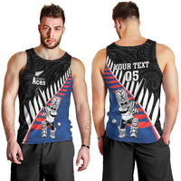 Custom New Zealand Auckland Cricket Men Tank Top With Maori Pattern LT05 - Polynesian Pride