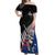 Custom New Zealand Auckland Cricket Off Shoulder Maxi Dress With Maori Pattern