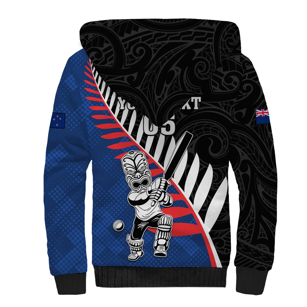 Custom New Zealand Auckland Cricket Sherpa Hoodie With Maori Pattern LT05 - Polynesian Pride
