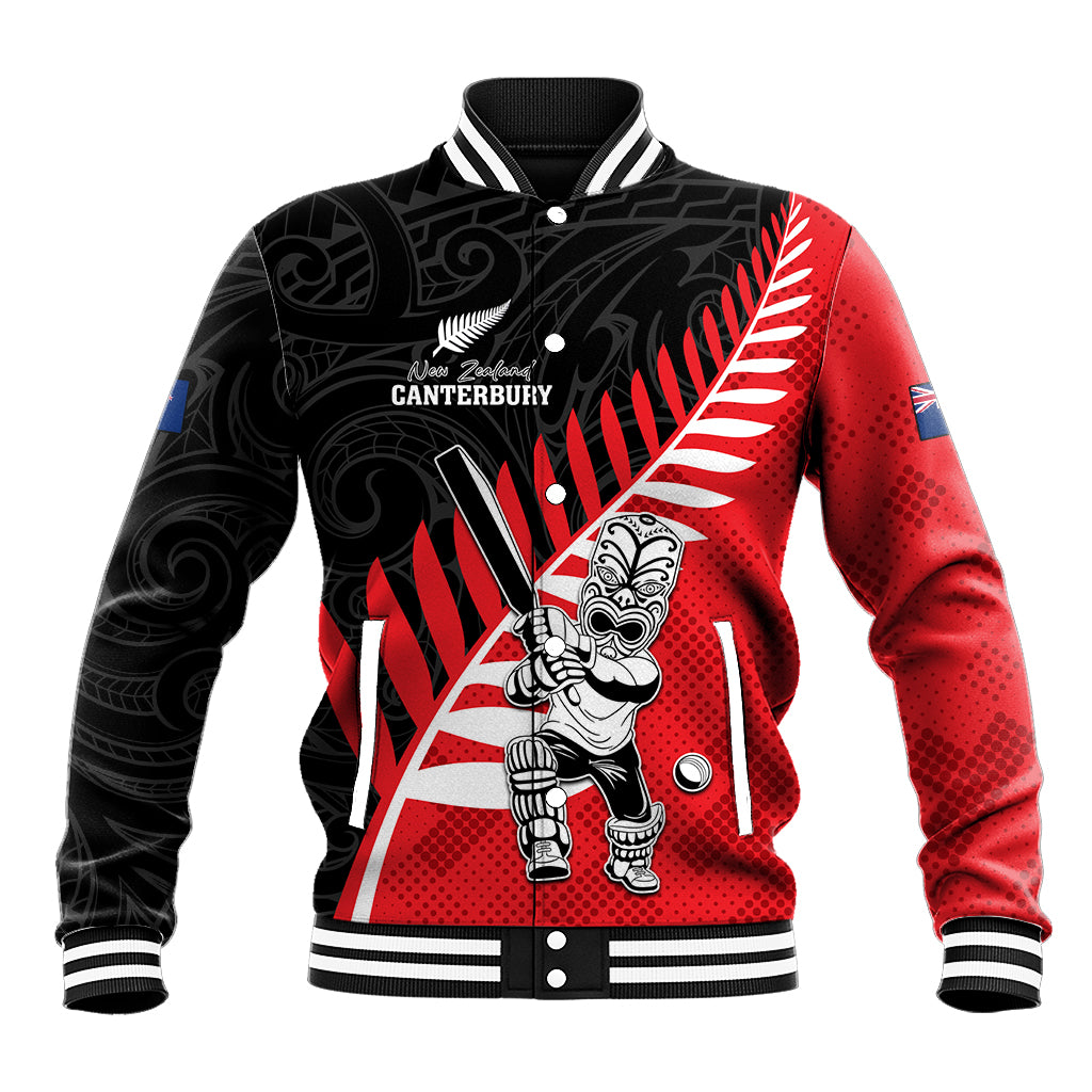 Custom New Zealand Canterbury Cricket Baseball Jacket With Maori Pattern