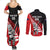 Custom New Zealand Canterbury Cricket Couples Matching Summer Maxi Dress and Long Sleeve Button Shirt With Maori Pattern