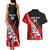 Custom New Zealand Canterbury Cricket Couples Matching Tank Maxi Dress and Hawaiian Shirt With Maori Pattern