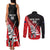 Custom New Zealand Canterbury Cricket Couples Matching Tank Maxi Dress and Long Sleeve Button Shirt With Maori Pattern