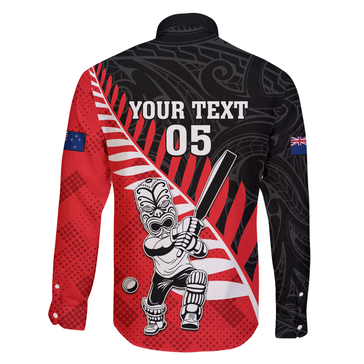 Custom New Zealand Canterbury Cricket Family Matching Off The Shoulder Long Sleeve Dress and Hawaiian Shirt With Maori Pattern LT05 - Polynesian Pride