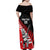 Custom New Zealand Canterbury Cricket Family Matching Off Shoulder Maxi Dress and Hawaiian Shirt With Maori Pattern