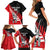 Custom New Zealand Canterbury Cricket Family Matching Short Sleeve Bodycon Dress and Hawaiian Shirt With Maori Pattern