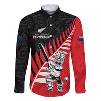 Custom New Zealand Canterbury Cricket Family Matching Tank Maxi Dress and Hawaiian Shirt With Maori Pattern