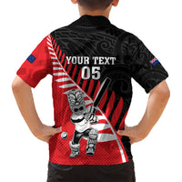 Custom New Zealand Canterbury Cricket Kid Hawaiian Shirt With Maori Pattern