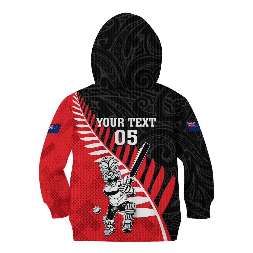 Custom New Zealand Canterbury Cricket Kid Hoodie With Maori Pattern