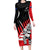 Custom New Zealand Canterbury Cricket Long Sleeve Bodycon Dress With Maori Pattern