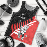 Custom New Zealand Canterbury Cricket Men Tank Top With Maori Pattern LT05 - Polynesian Pride