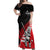 Custom New Zealand Canterbury Cricket Off Shoulder Maxi Dress With Maori Pattern