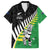 Custom New Zealand Central Districts Cricket Family Matching Off The Shoulder Long Sleeve Dress and Hawaiian Shirt With Maori Pattern