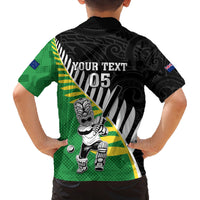 Custom New Zealand Central Districts Cricket Family Matching Off Shoulder Maxi Dress and Hawaiian Shirt With Maori Pattern LT05 - Polynesian Pride