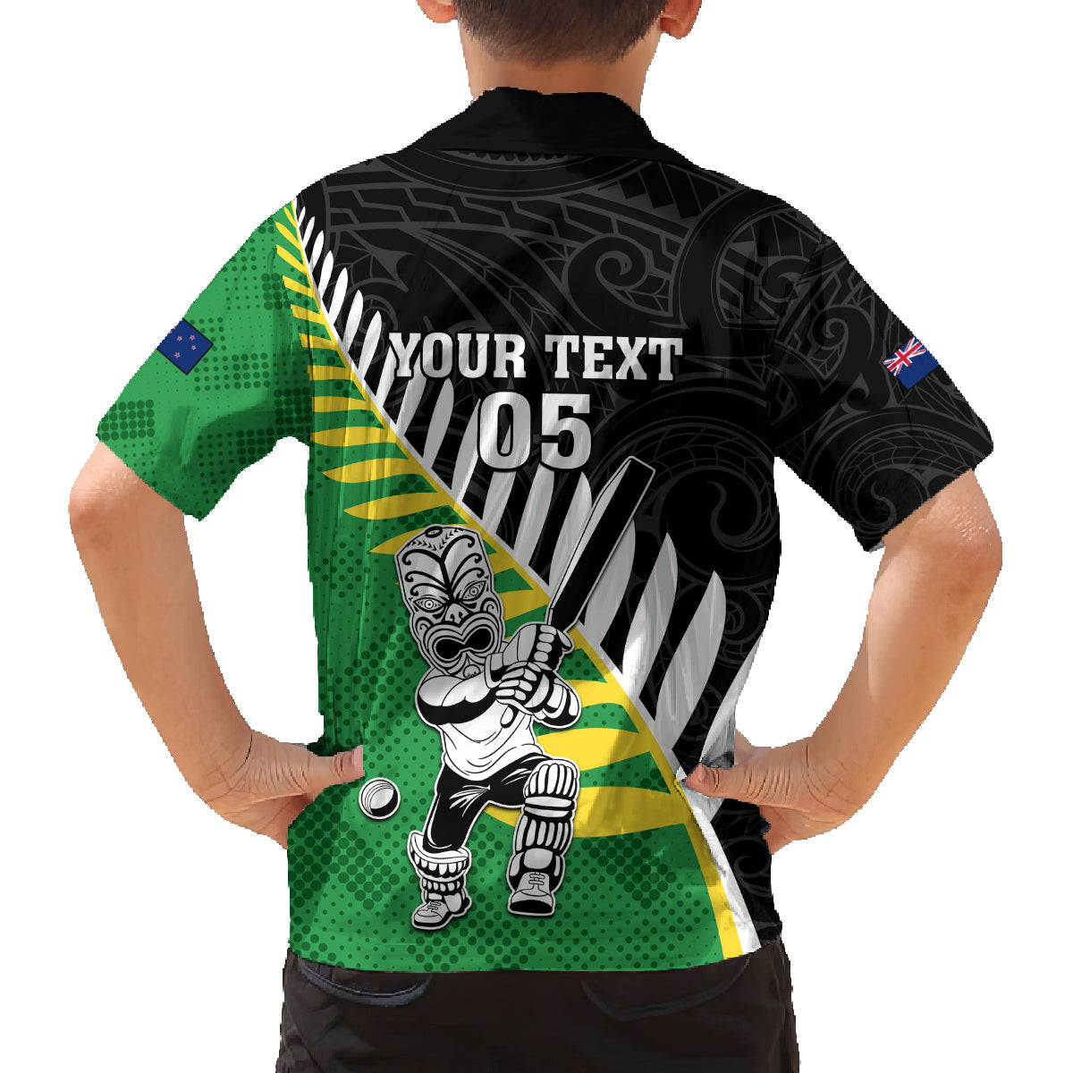 Custom New Zealand Central Districts Cricket Family Matching Off Shoulder Short Dress and Hawaiian Shirt With Maori Pattern LT05 - Polynesian Pride