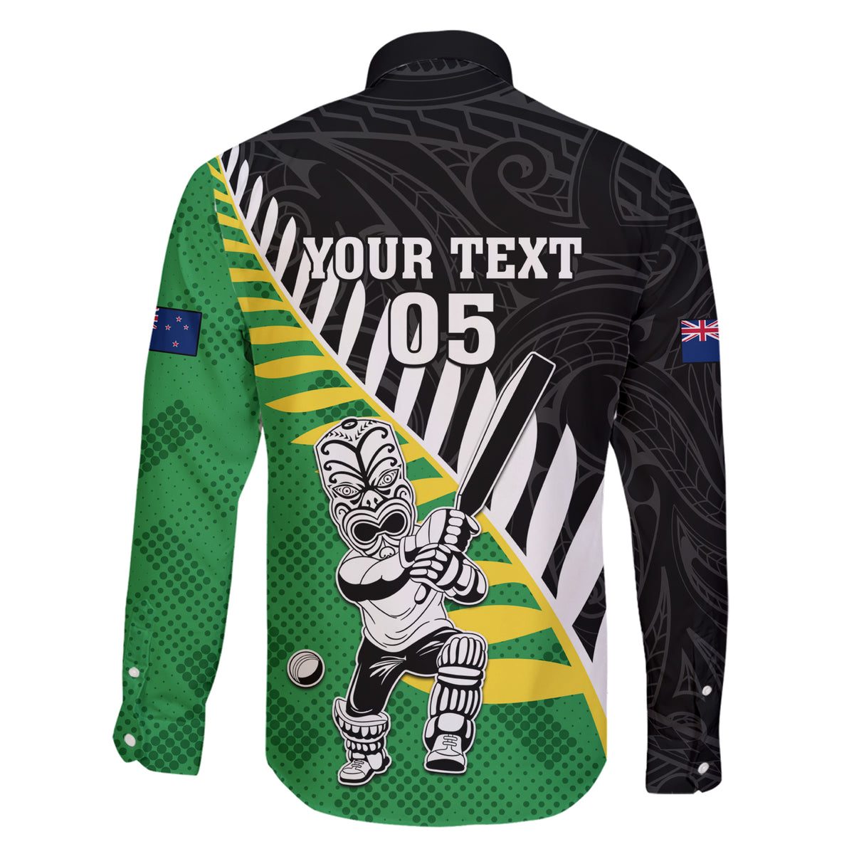 Custom New Zealand Central Districts Cricket Family Matching Short Sleeve Bodycon Dress and Hawaiian Shirt With Maori Pattern LT05 - Polynesian Pride