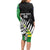 Custom New Zealand Central Districts Cricket Long Sleeve Bodycon Dress With Maori Pattern