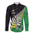 Custom New Zealand Central Districts Cricket Long Sleeve Button Shirt With Maori Pattern