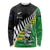 Custom New Zealand Central Districts Cricket Long Sleeve Shirt With Maori Pattern