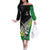 Custom New Zealand Central Districts Cricket Off The Shoulder Long Sleeve Dress With Maori Pattern