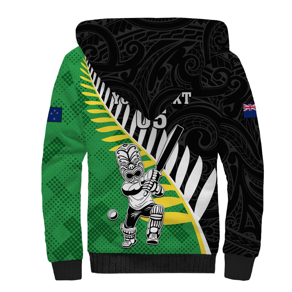 Custom New Zealand Central Districts Cricket Sherpa Hoodie With Maori Pattern LT05 - Polynesian Pride