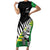 Custom New Zealand Central Districts Cricket Short Sleeve Bodycon Dress With Maori Pattern