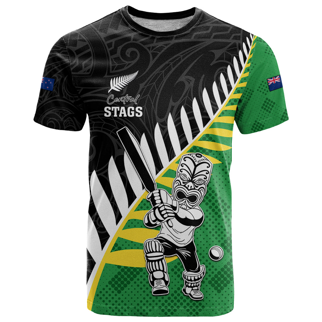 Custom New Zealand Central Districts Cricket T Shirt With Maori Pattern