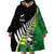 Custom New Zealand Central Districts Cricket Wearable Blanket Hoodie With Maori Pattern