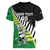 Custom New Zealand Central Districts Cricket Women V Neck T Shirt With Maori Pattern