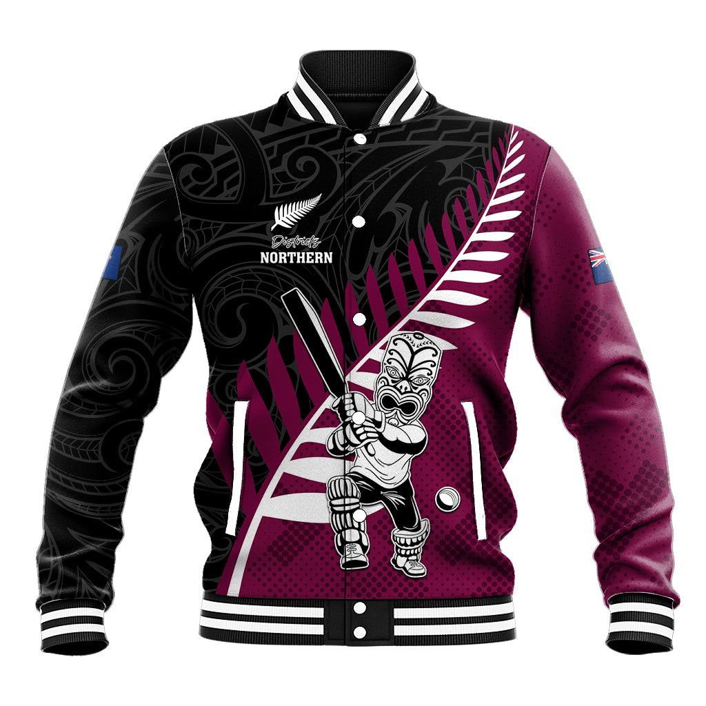 Custom New Zealand Northern Districts Cricket Baseball Jacket With Maori Pattern