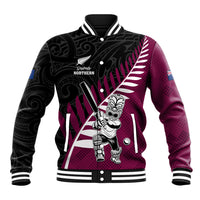 Custom New Zealand Northern Districts Cricket Baseball Jacket With Maori Pattern LT05 Unisex Maroon - Polynesian Pride