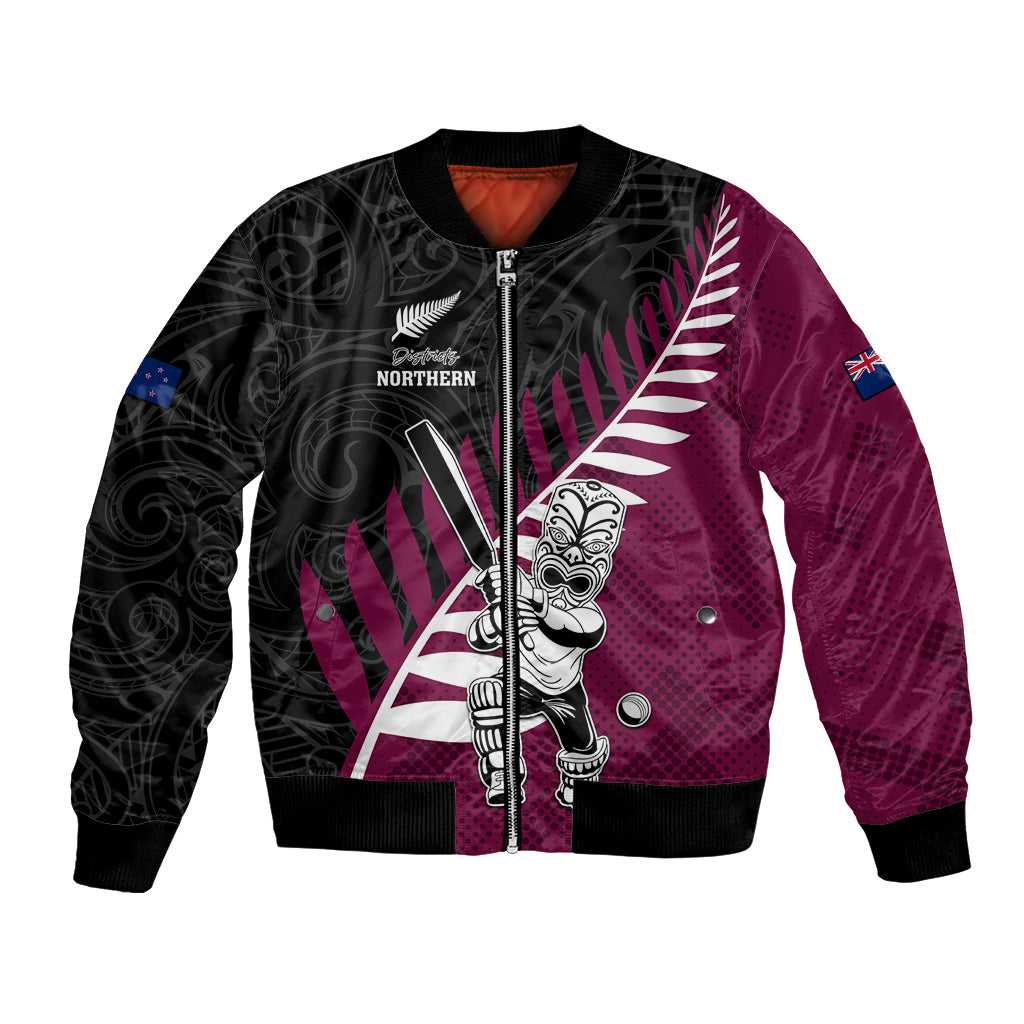 Custom New Zealand Northern Districts Cricket Bomber Jacket With Maori Pattern