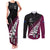 Custom New Zealand Northern Districts Cricket Couples Matching Tank Maxi Dress and Long Sleeve Button Shirt With Maori Pattern