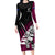 Custom New Zealand Northern Districts Cricket Long Sleeve Bodycon Dress With Maori Pattern