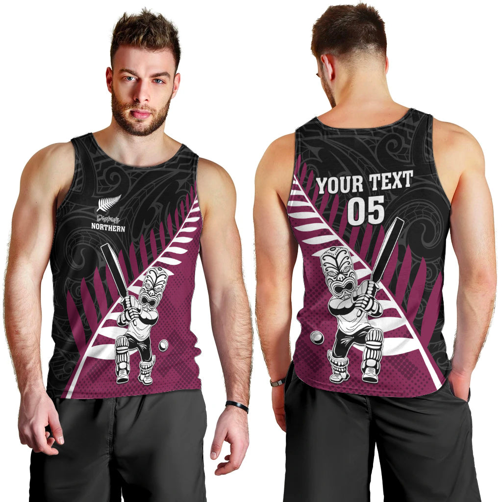 Custom New Zealand Northern Districts Cricket Men Tank Top With Maori Pattern LT05 - Polynesian Pride