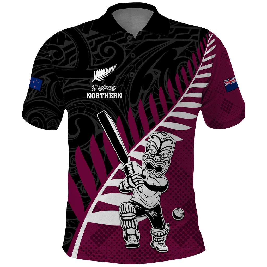 Custom New Zealand Northern Districts Cricket Polo Shirt With Maori Pattern