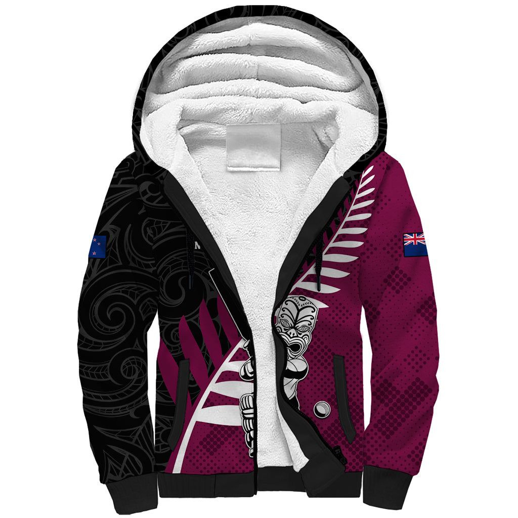 Custom New Zealand Northern Districts Cricket Sherpa Hoodie With Maori Pattern