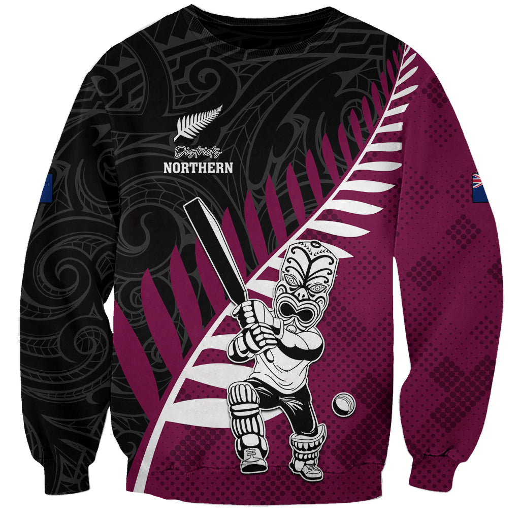 Custom New Zealand Northern Districts Cricket Sweatshirt With Maori Pattern