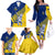 Custom New Zealand Otago Cricket Family Matching Off The Shoulder Long Sleeve Dress and Hawaiian Shirt With Maori Pattern