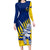 Custom New Zealand Otago Cricket Long Sleeve Bodycon Dress With Maori Pattern