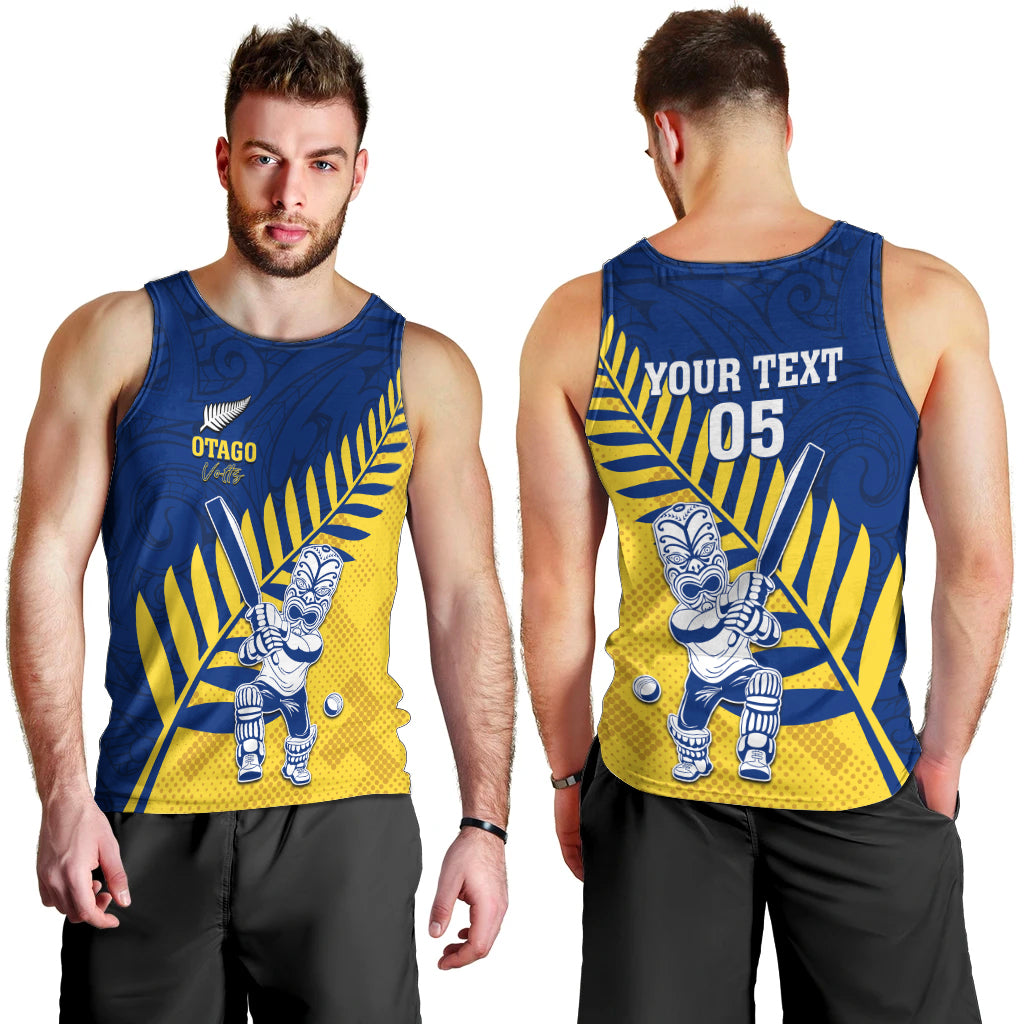 Custom New Zealand Otago Cricket Men Tank Top With Maori Pattern LT05 - Polynesian Pride