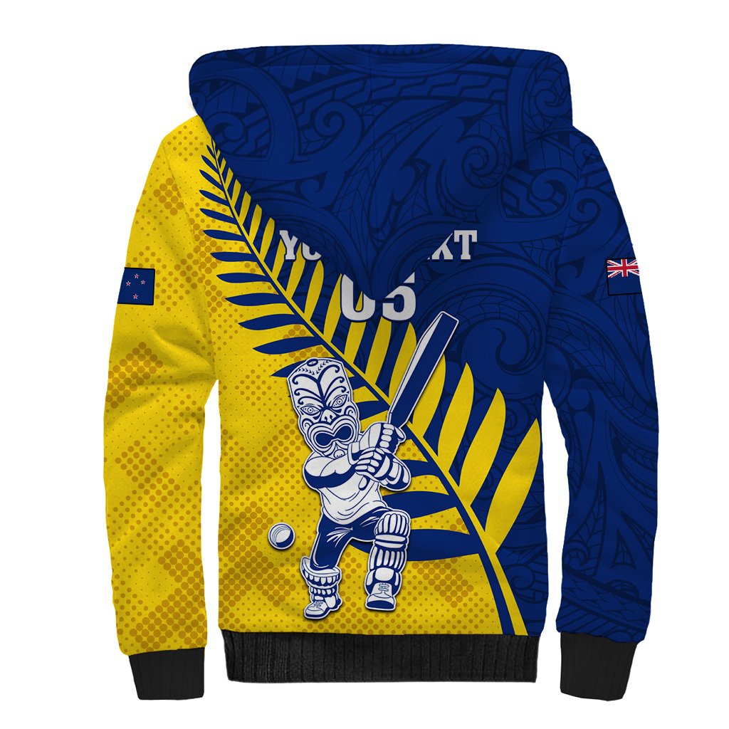Custom New Zealand Otago Cricket Sherpa Hoodie With Maori Pattern LT05 - Polynesian Pride