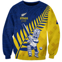 Custom New Zealand Otago Cricket Sweatshirt With Maori Pattern LT05 Unisex Yellow - Polynesian Pride