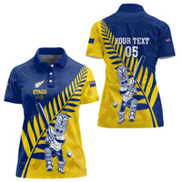 Custom New Zealand Otago Cricket Women Polo Shirt With Maori Pattern