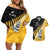 Custom New Zealand Wellington Cricket Couples Matching Off Shoulder Short Dress and Hawaiian Shirt With Maori Pattern