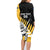 Custom New Zealand Wellington Cricket Family Matching Long Sleeve Bodycon Dress and Hawaiian Shirt With Maori Pattern