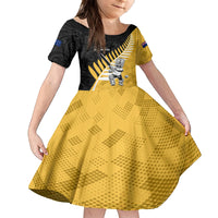 Custom New Zealand Wellington Cricket Family Matching Off Shoulder Maxi Dress and Hawaiian Shirt With Maori Pattern